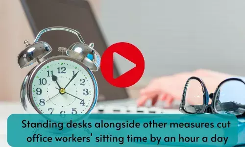 Standing desks alongside other measures cut office workers sitting time by an hour a day
