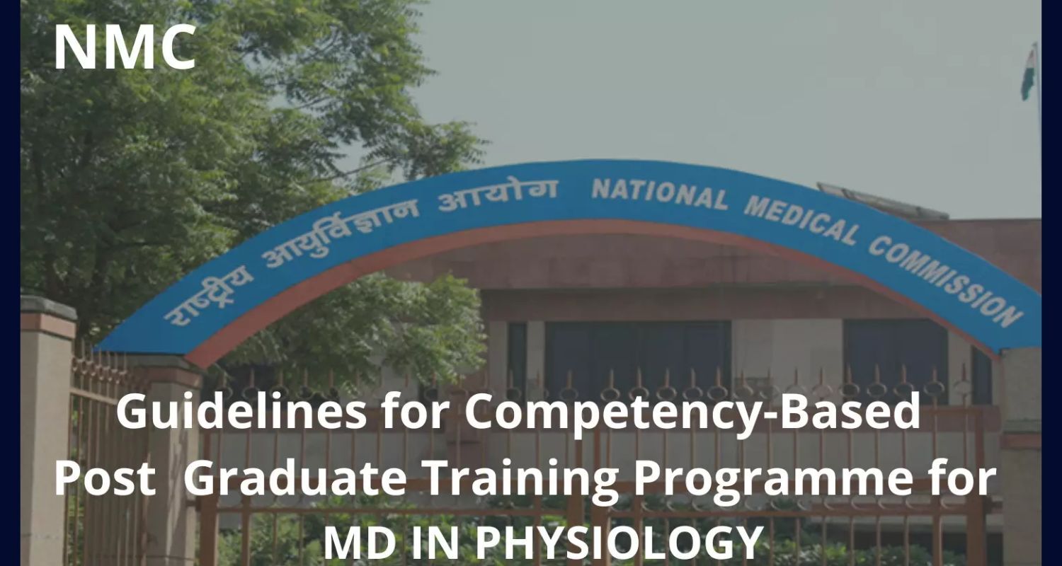 NMC Guidelines For Competency-Based Postgraduate Training Programme For ...