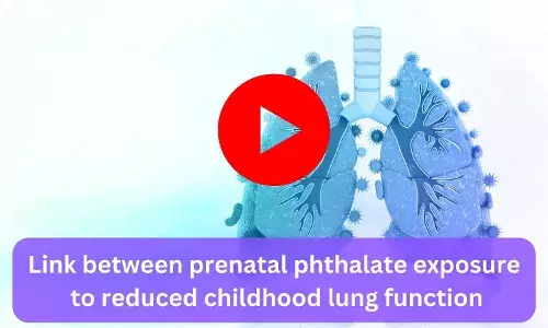 Link between prenatal phthalate exposure to reduced childhood lung function