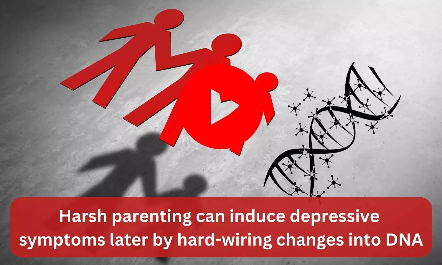 Harsh parenting can induce depressive symptoms later by hard-wiring changes into DNA