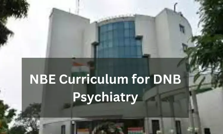 DNB Psychiatry in India: Check out NBE released curriculum