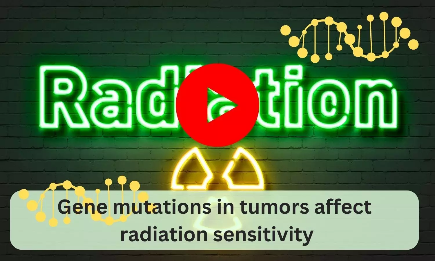 Gene mutations in tumors affect radiation sensitivity