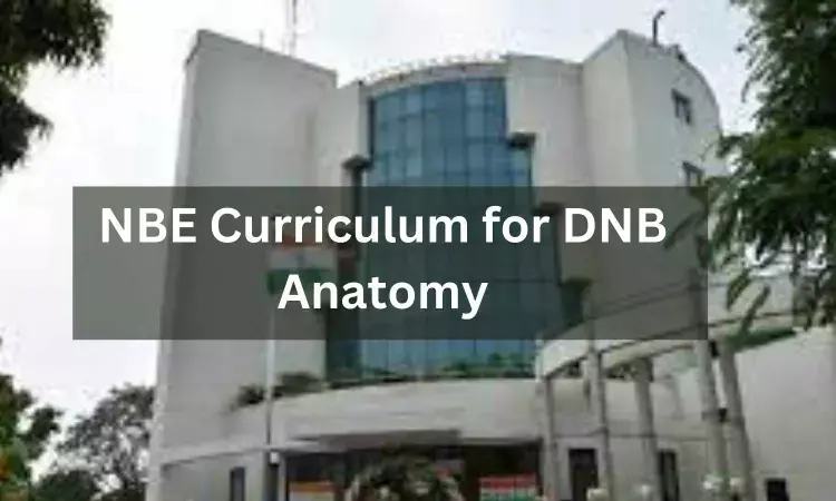 DNB Anatomy in India: Check Out NBE Released Curriculum