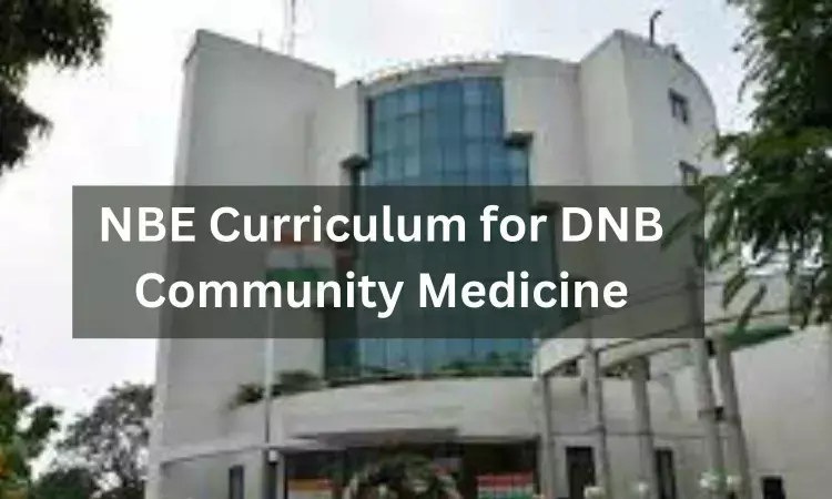 DNB Community Medicine in India: Check out NBE released Curriculum