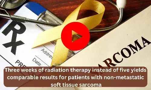 Three weeks of radiation therapy instead of five yields comparable results for patients with non-metastatic soft tissue sarcoma