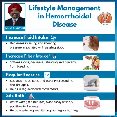 Lifestyle Management in Hemorrhoidal Disease- Infographic