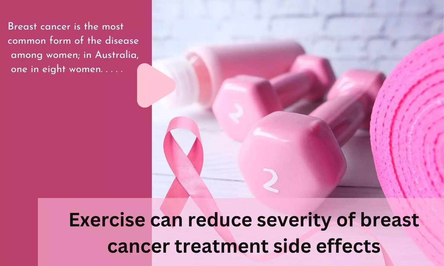 Exercise can reduce severity of breast cancer treatment side effects
