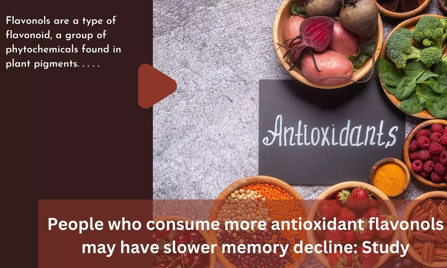 People who consume more antioxidant flavonols may have slower memory decline: Study