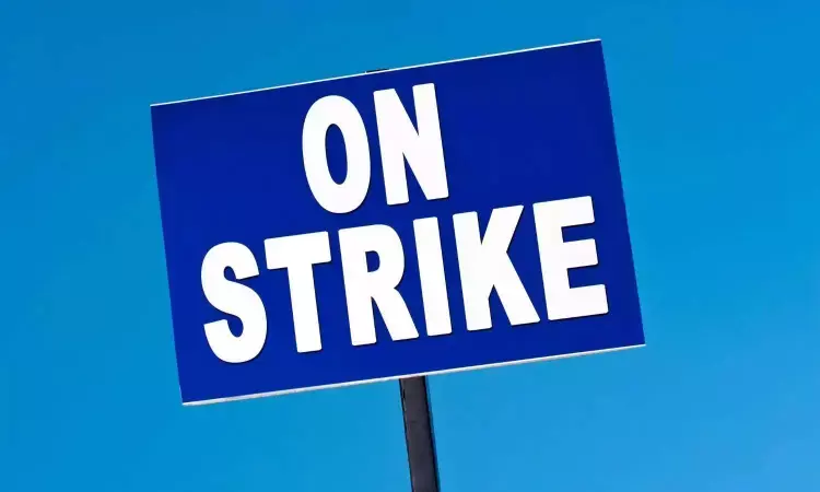 Around 1,200 employees at JJ Hospital launch indefinite strike