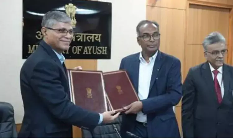 Ministry of AYUSH signs MoU with Department of Science and Technology to promote evidence based research