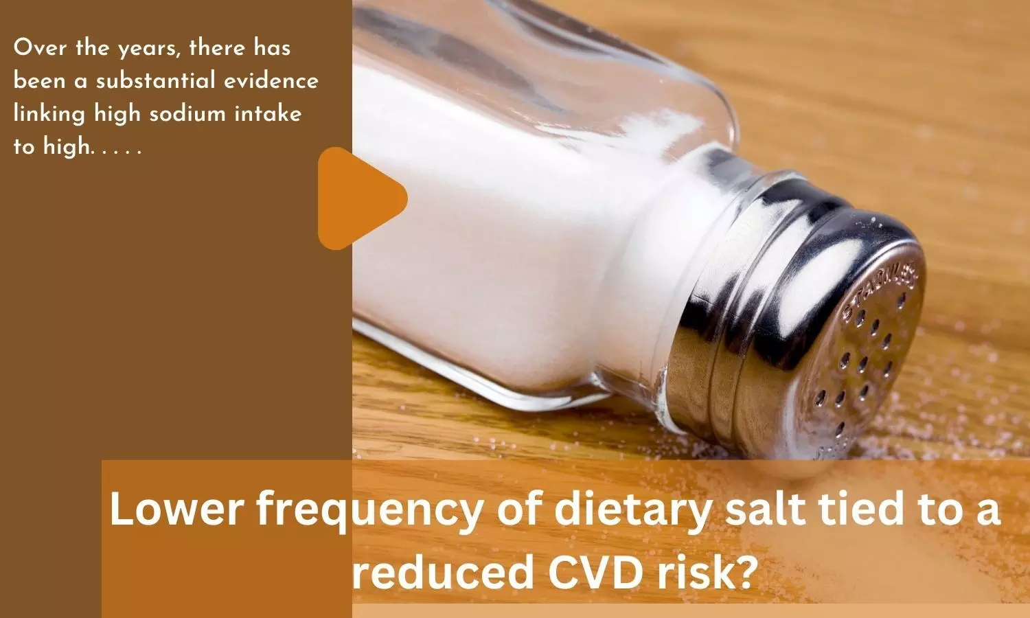 Lower frequency of dietary salt tied to a reduced CVD risk?