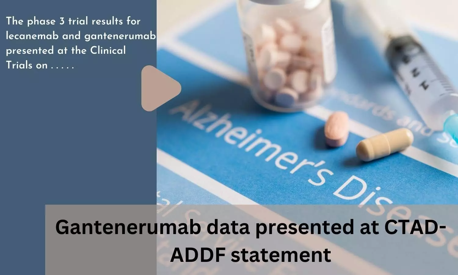 Gantenerumab data presented at CTAD- ADDF statement