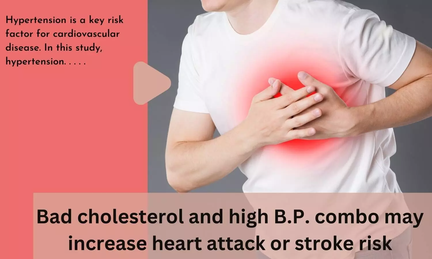 Bad cholesterol and high B.P. combo may increase heart attack or stroke risk