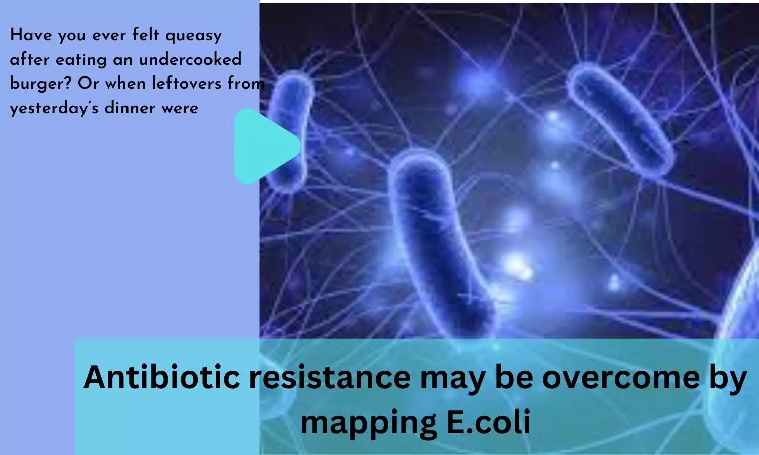Antibiotic resistance may be overcome by mapping E.coli