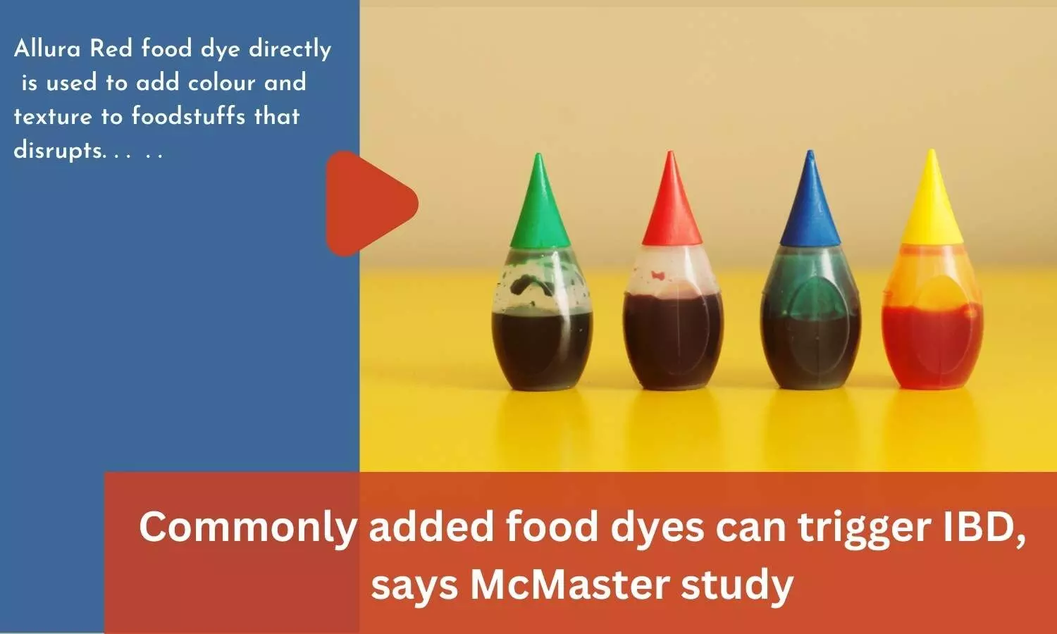 Commonly added food dyes can trigger IBD, says McMaster study