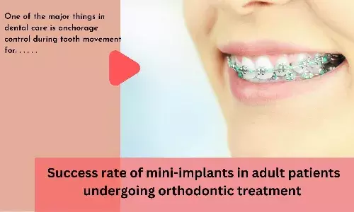 Success rate of mini-implants in adult patients undergoing orthodontic treatment