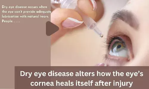 Dry eye disease alters how the eyes cornea heals itself after injury