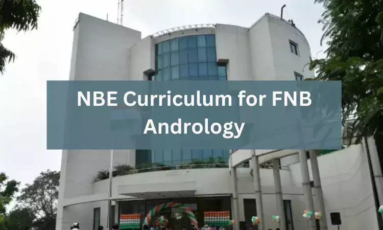 FNB Andrology: Check out NBE released Curriculum