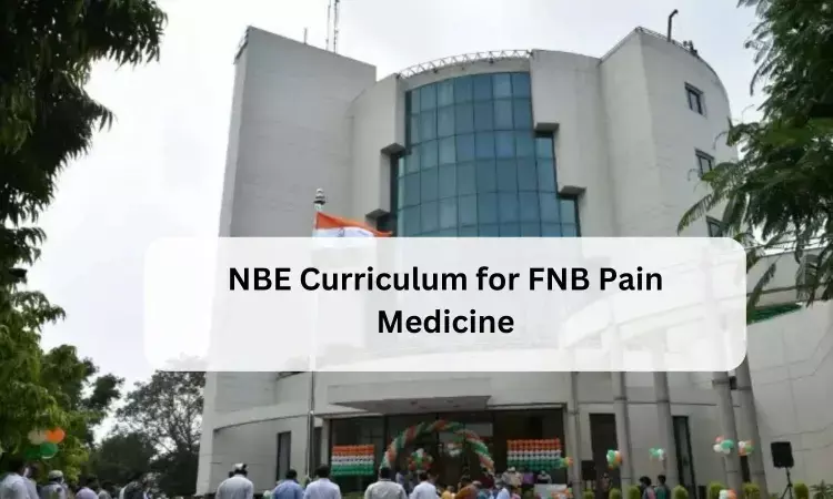 FNB Pain Medicine: Check out NBE released Curriculum