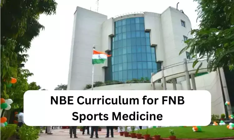 FNB Sports Medicine: Check out NBE released Curriculum