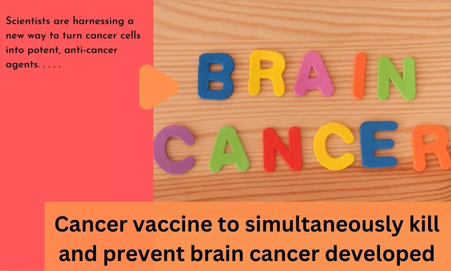 Cancer vaccine to simultaneously kill and prevent brain cancer developed