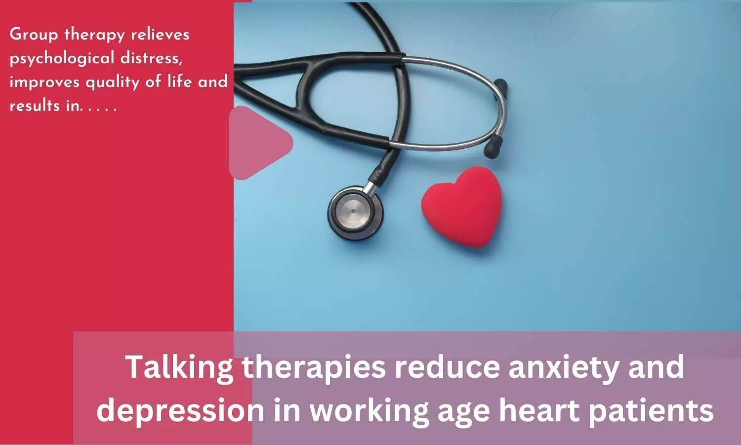 Talking therapies reduce anxiety and depression in working age heart patients