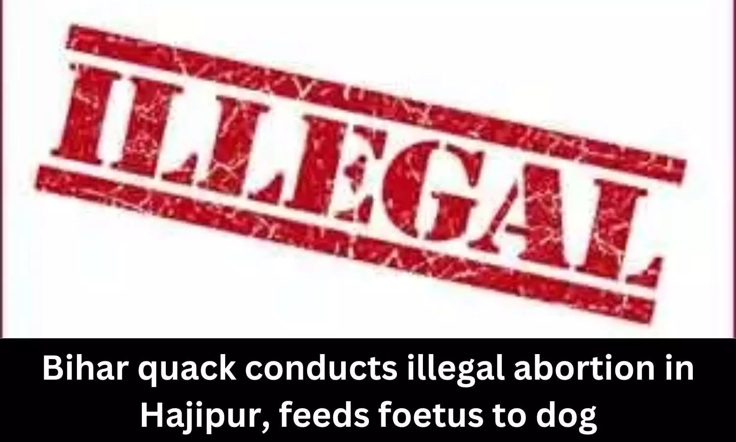 Bihar quack conducts illegal abortion in Hajipur, feeds foetus to dog