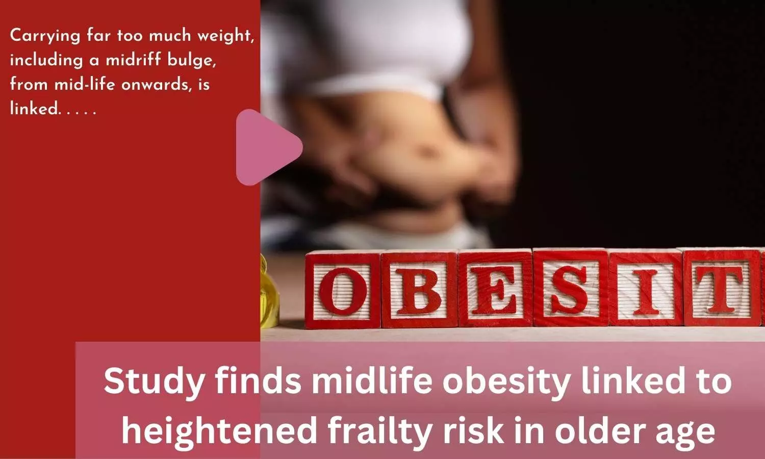Study finds midlife obesity linked to heightened frailty risk in older age