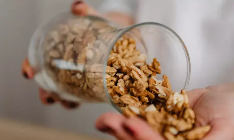 Adding just a small handful of walnuts can have dietary benefits for whole family