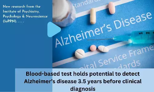Blood-based test holds potential to detect Alzheimers disease 3.5 years before clinical diagnosis