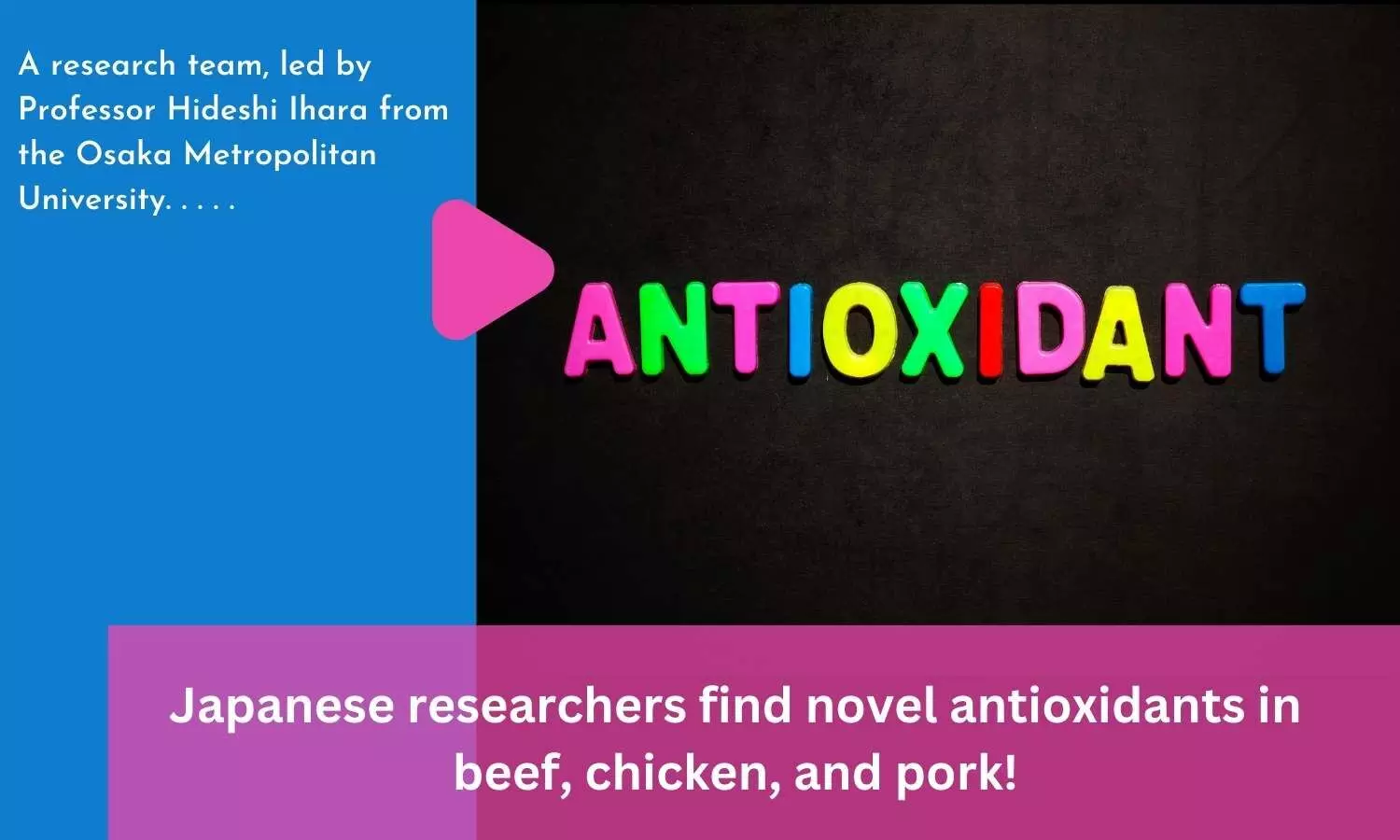 Japanese researchers find novel antioxidants in beef, chicken, and pork!