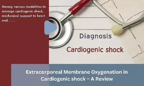 Extracorporeal Membrane Oxygenation in Cardiogenic shock-A Review