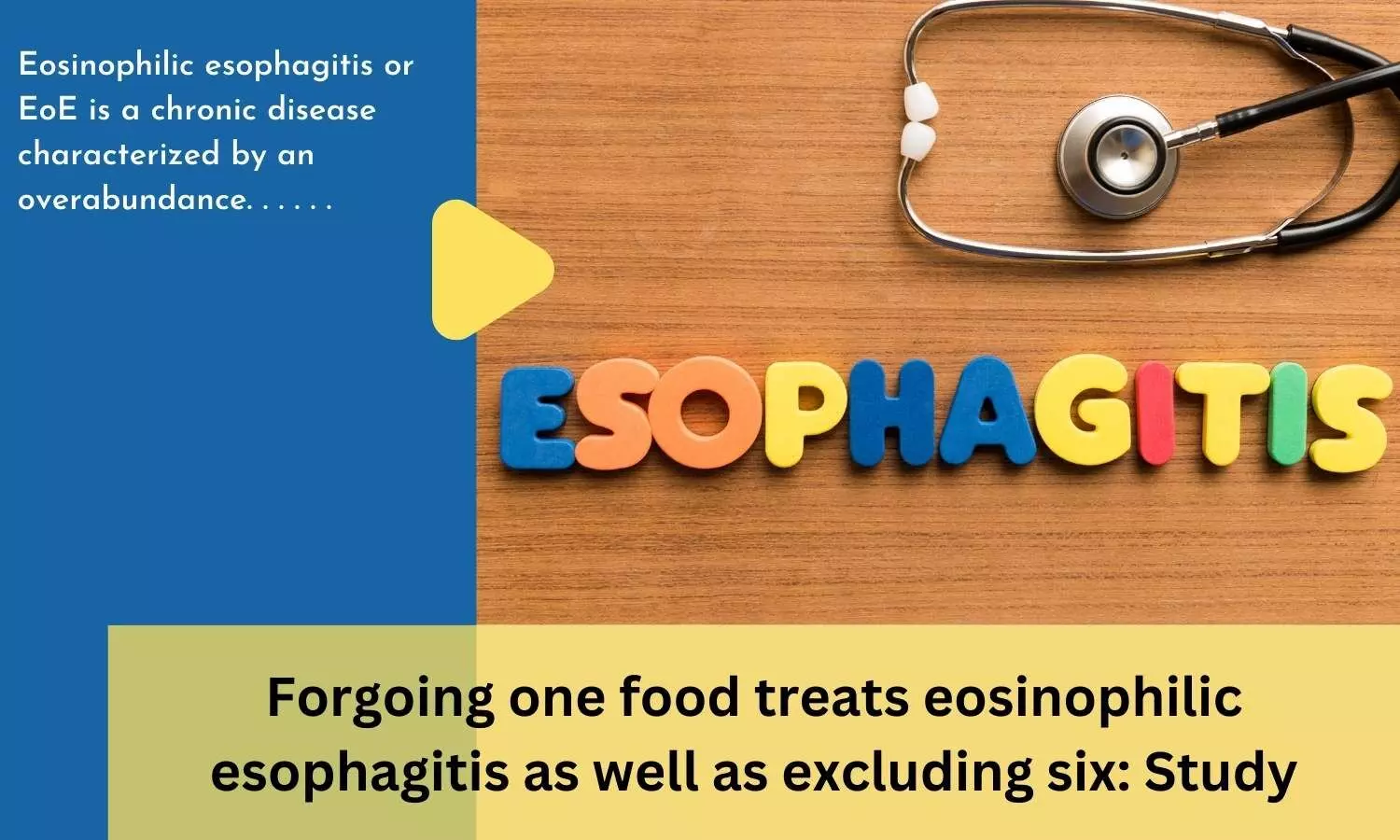 Forgoing one food treats eosinophilic esophagitis as well as excluding six: Study