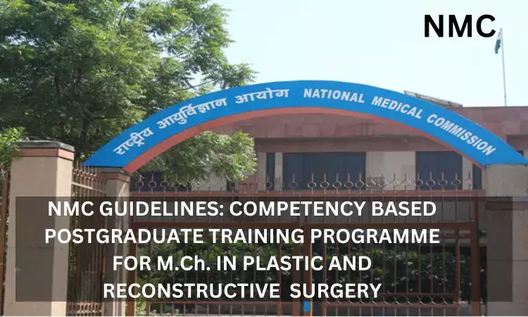 NMC Guidelines For Competency Based Training Programme For MCh Plastic and Reconstructive Surgery