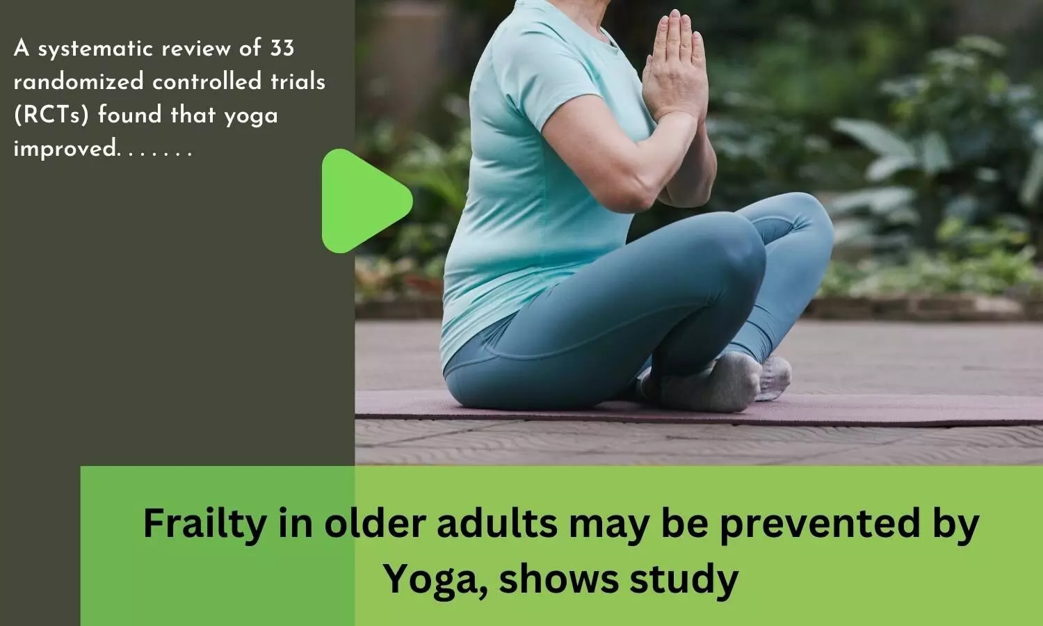 Frailty in older adults may be prevented by Yoga, shows study
