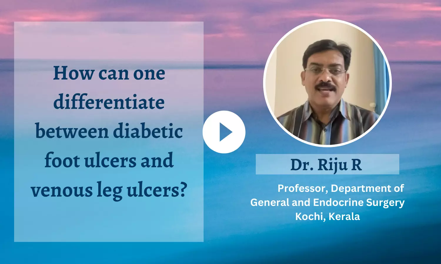 How can one differentiate between diabetic foot ulcers and venous leg ulcers?-Dr Riju R