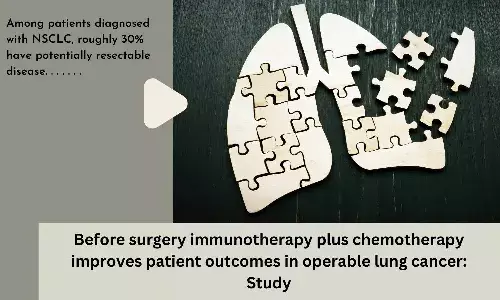 Before surgery immunotherapy plus chemotherapy improves patient outcomes in operable lung cancer: Study
