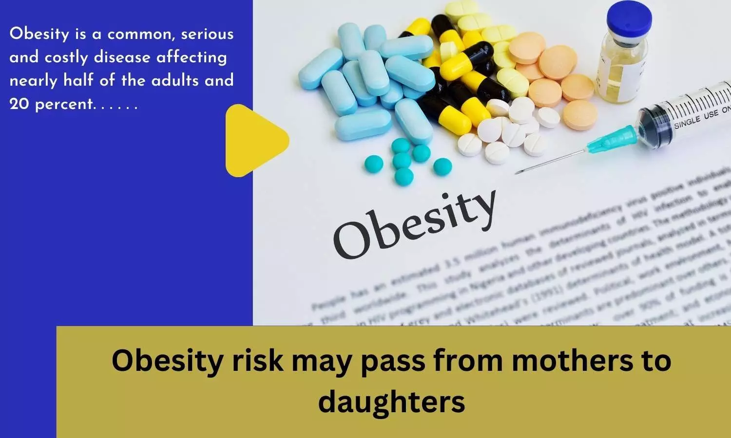 Obesity risk may pass from mothers to daughters