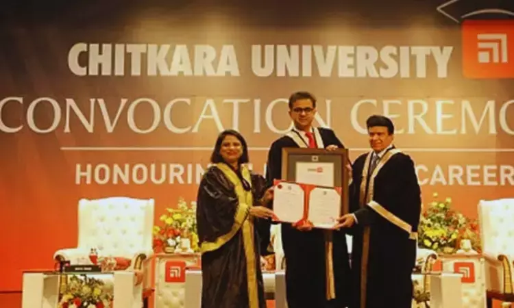 Aakash Healthcare Dr Aashish Chaudhry conferred with Honorary Doctorate Degree by Chitkara University