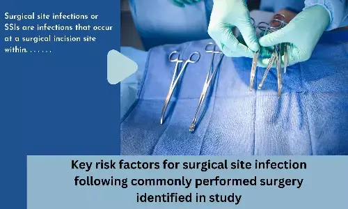 Key risk factors for surgical site infection following commonly performed surgery identified in study
