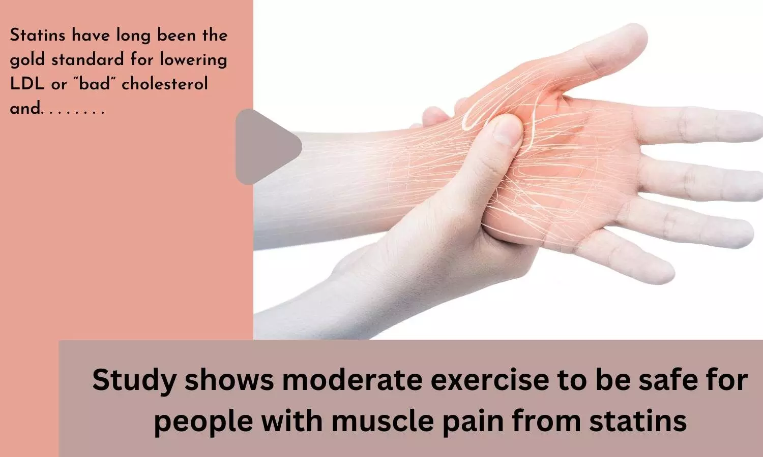Study shows moderate exercise to be safe for people with muscle pain from statins