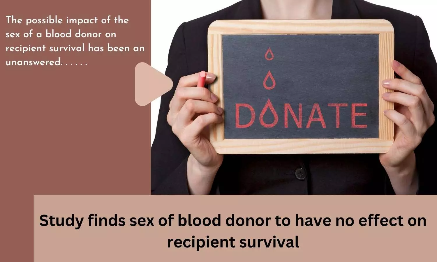 Study finds sex of blood donor to have no effect on recipient survival