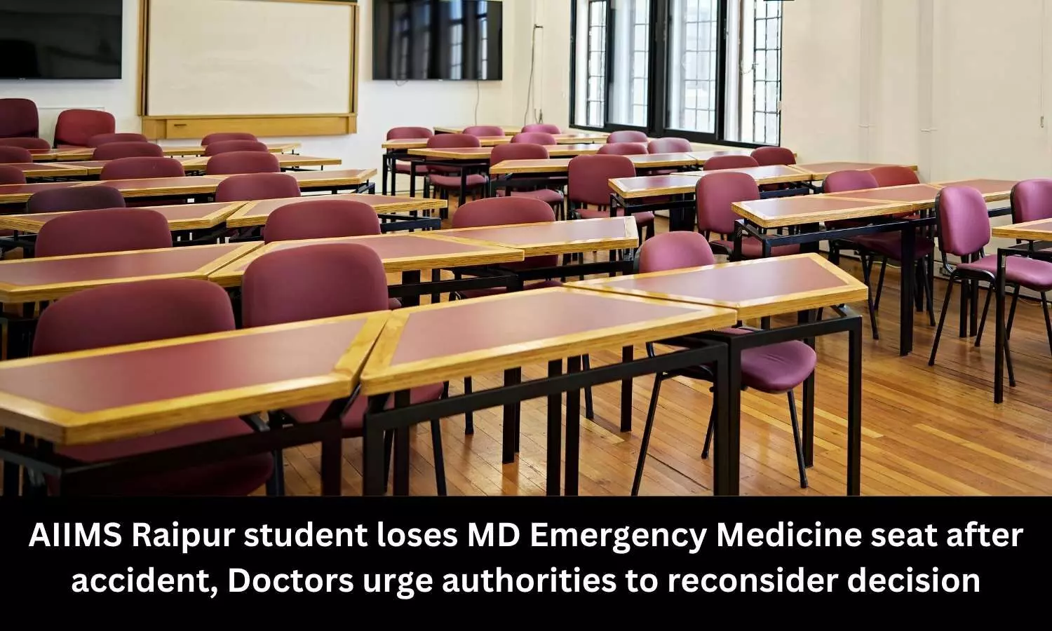 AIIMS Raipur student loses MD Emergency Medicine seat after accident, Doctors urge authorities to reconsider decision
