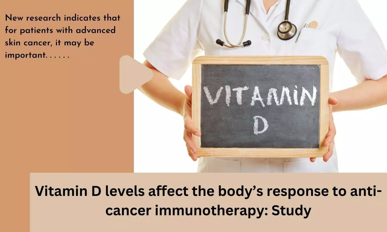Vitamin D levels affect the bodys response to anti-cancer immunotherapy: Study