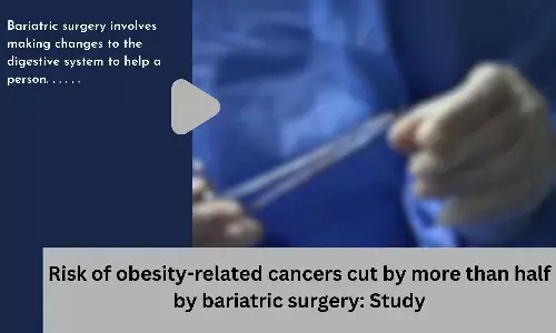 Risk of obesity-related cancers cut by more than half by bariatric surgery: Study