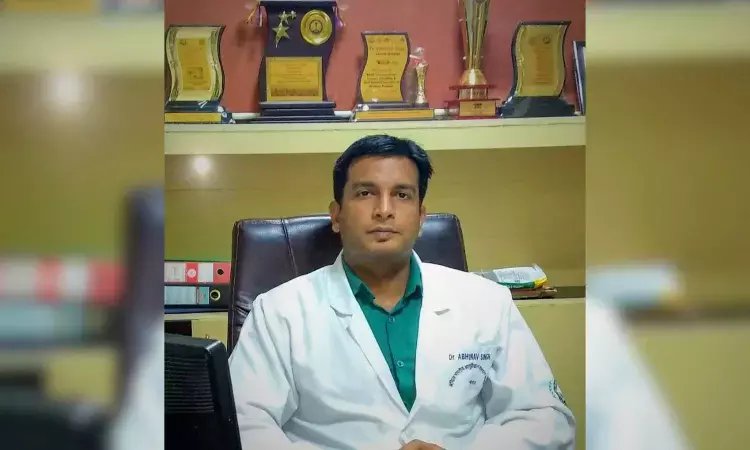 AIIMS Bhopal Dr Abhinav Singh honoured with Dental Public Health Academic Award