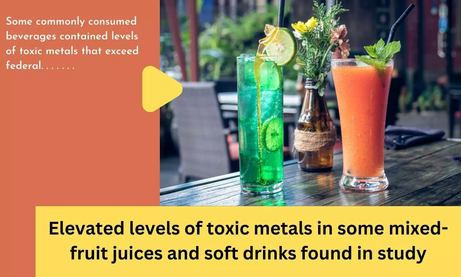 Elevated levels of toxic metals in some mixed-fruit juices and soft drinks found in study