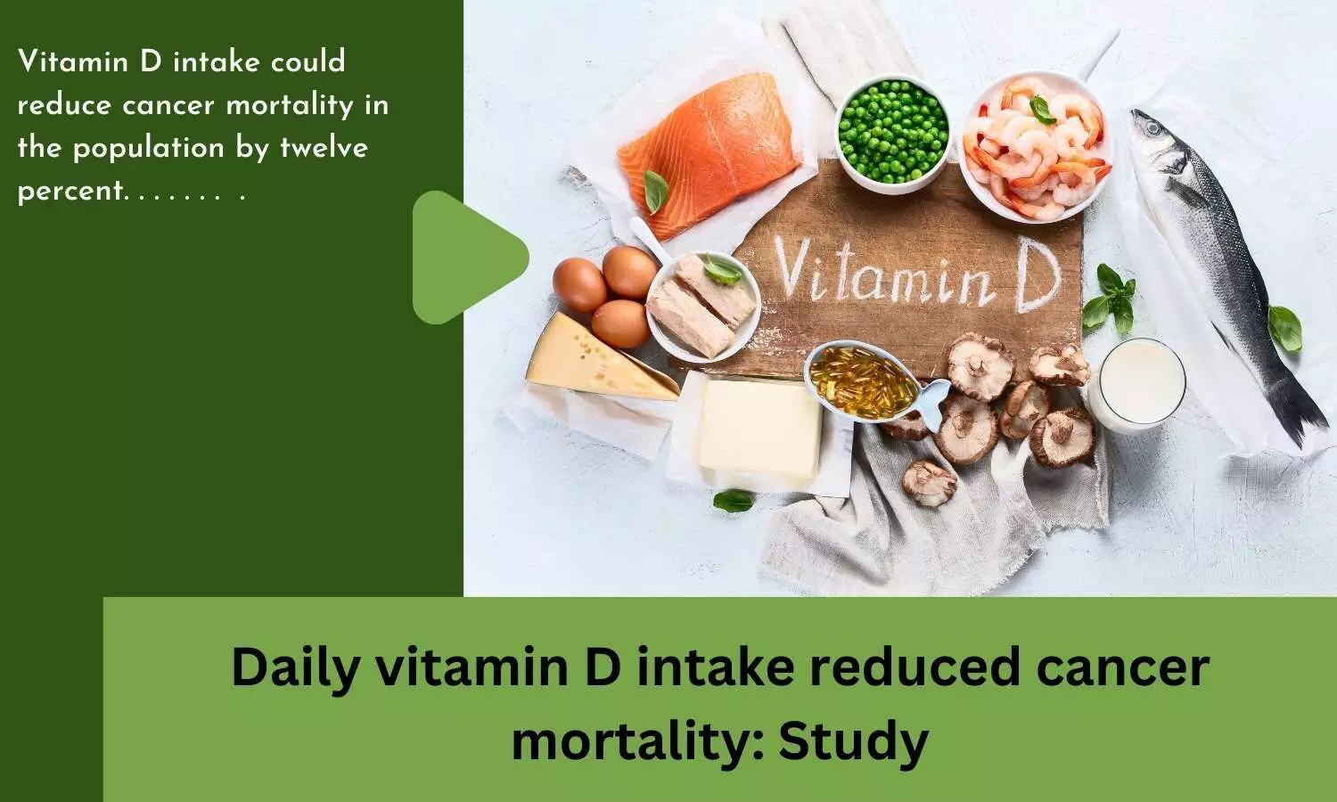 Daily vitamin D intake reduced cancer mortality: Study