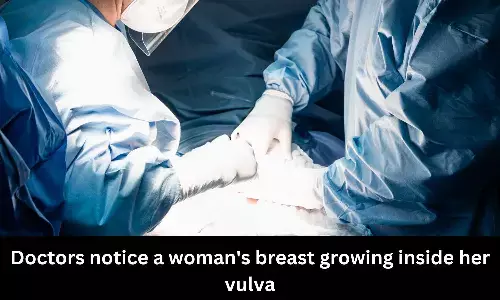 Doctors find womans breast growing inside her vulva