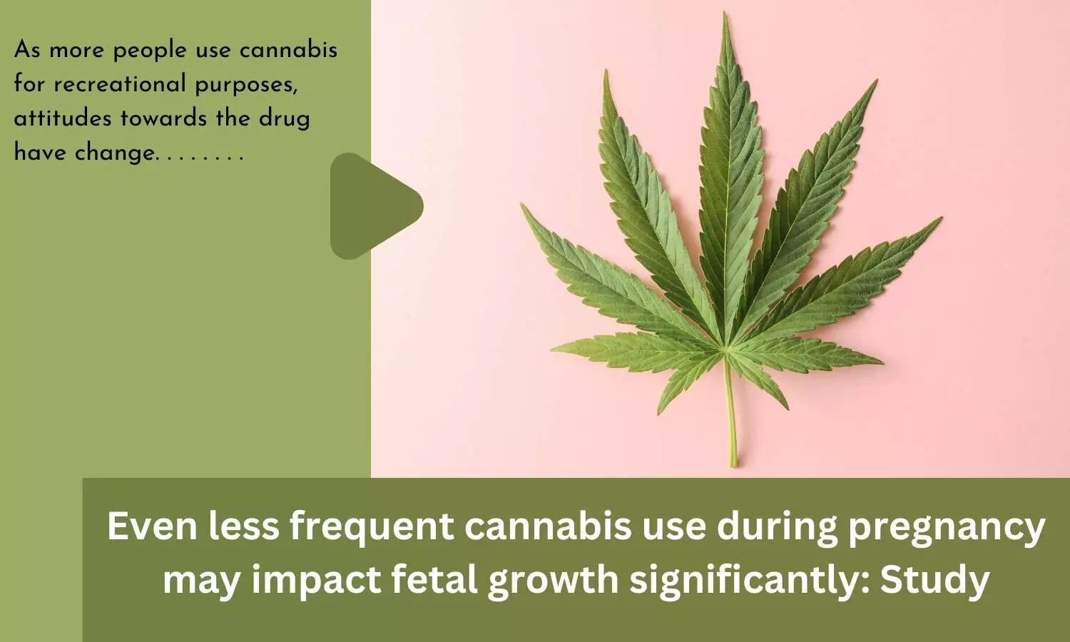 Even less frequent cannabis use during pregnancy may impact fetal growth significantly: Study